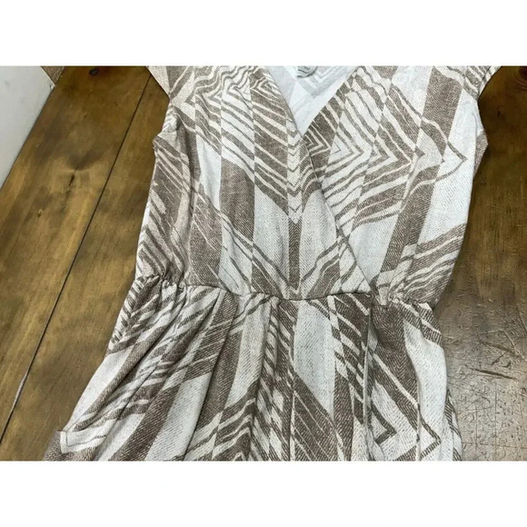 Corey Lynn Calter Cream and Brown Jumpsuit with Wide-Leg Design - Picture 5 of 16